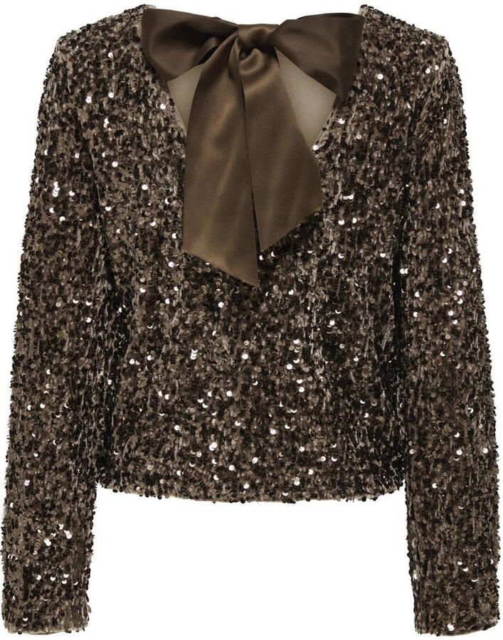 Only Regular fit shirt met lange mouwen met pailletten model 'CONFIDENCE' - Foto 2