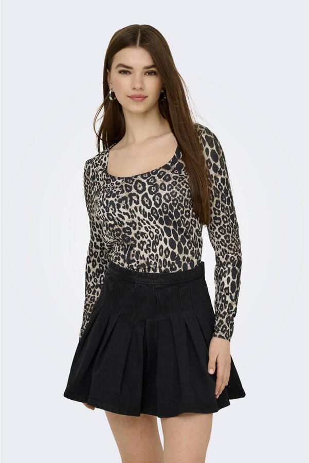 Only Shirt met lange mouwen ONLLONE LEO L S TWO WAY TOP JRS Met diepe uitsnijding voor of achter te dragen - Foto 2