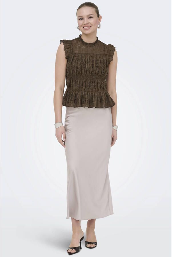 Only slim fit blousetop met rucheskraag model 'SHAILA' - Foto 2