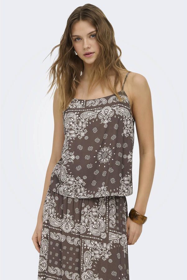 Only regular fit tanktop van pure viscose model 'RAMSE AMBEL'