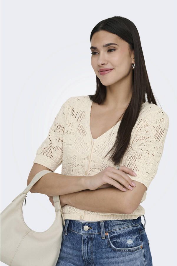 Only regular fit gebreid jack met katoen model 'CHLOE' - Foto 3