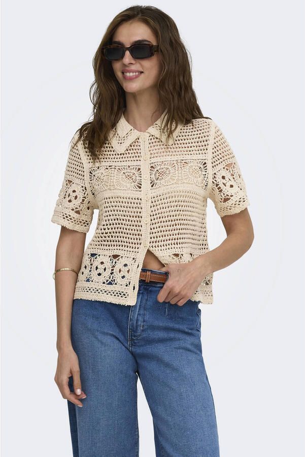 ONLY top crochet crème