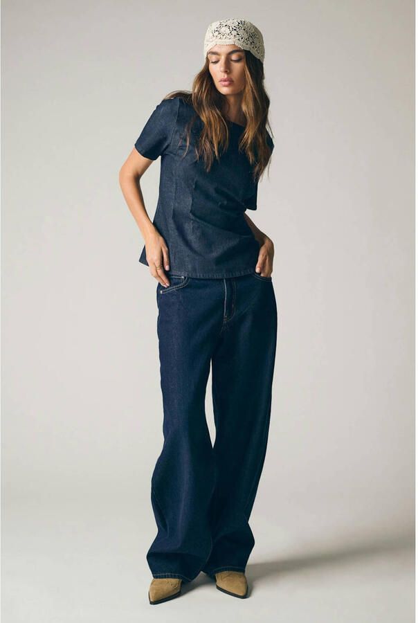 ONLY top dark blue denim - Foto 2