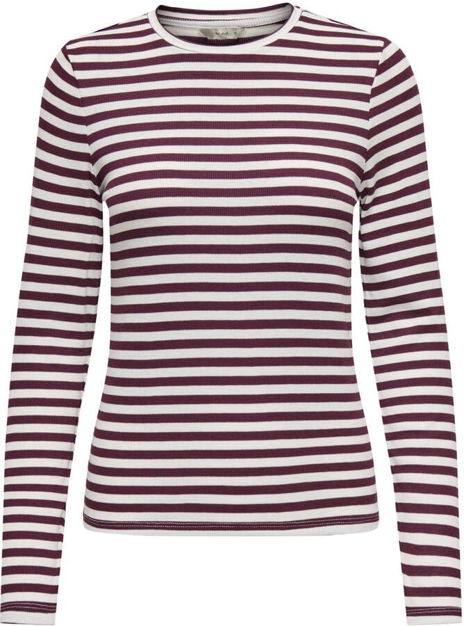 Only Shirt met lange mouwen ONLMAI STRIPE L S TOP JRS NOOS