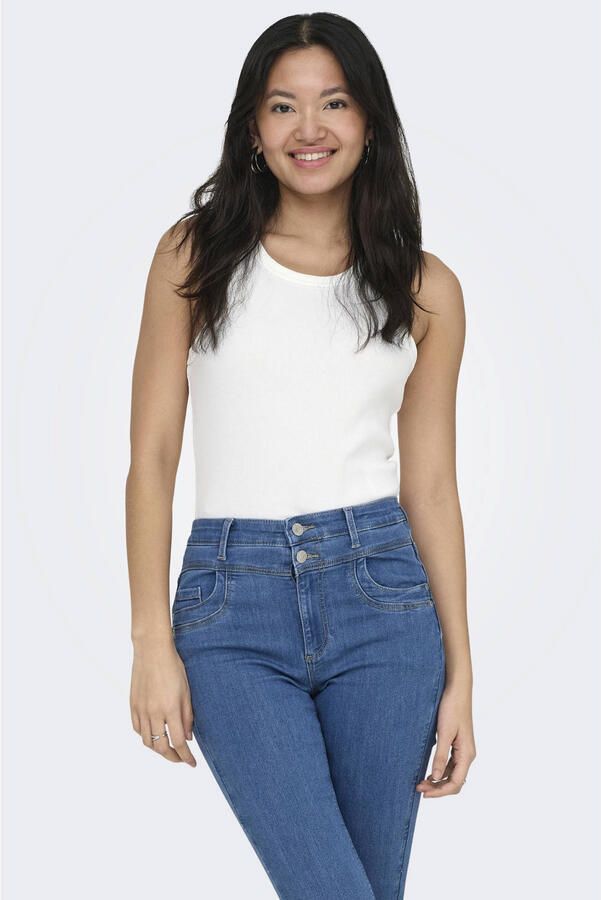 Only slim fit tanktop van mix van biologisch katoen model 'VAL' - Foto 2