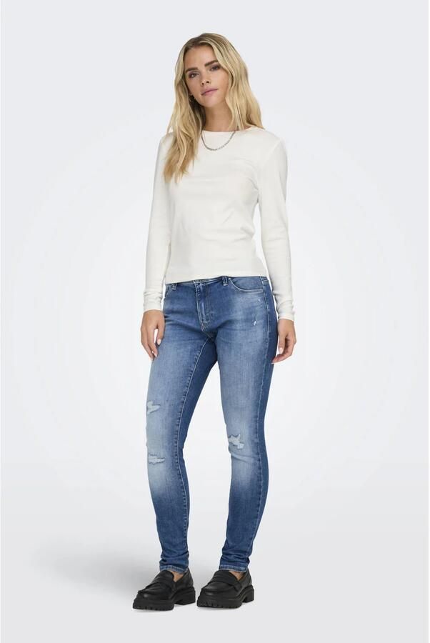 Only Slim fit shirt met lange mouwen van katoenmix model 'RILEY' - Foto 2