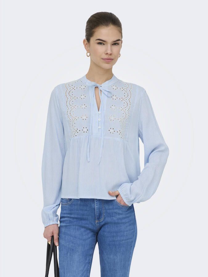 Only Blouse ONLLENNYO LS EMBROID V-NECK - Foto 2