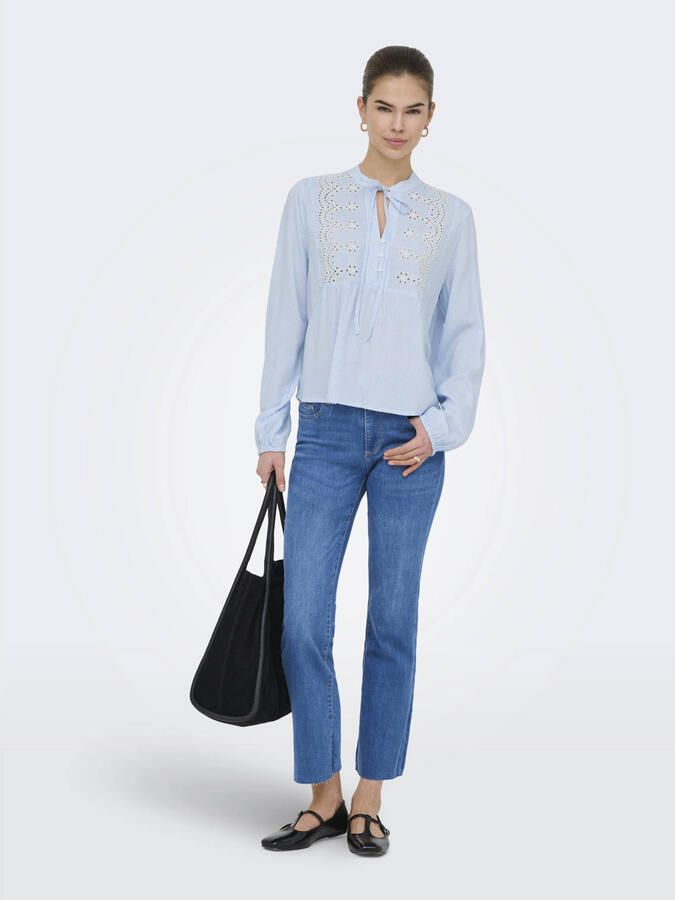 Only Blouse ONLLENNYO LS EMBROID V-NECK - Foto 3
