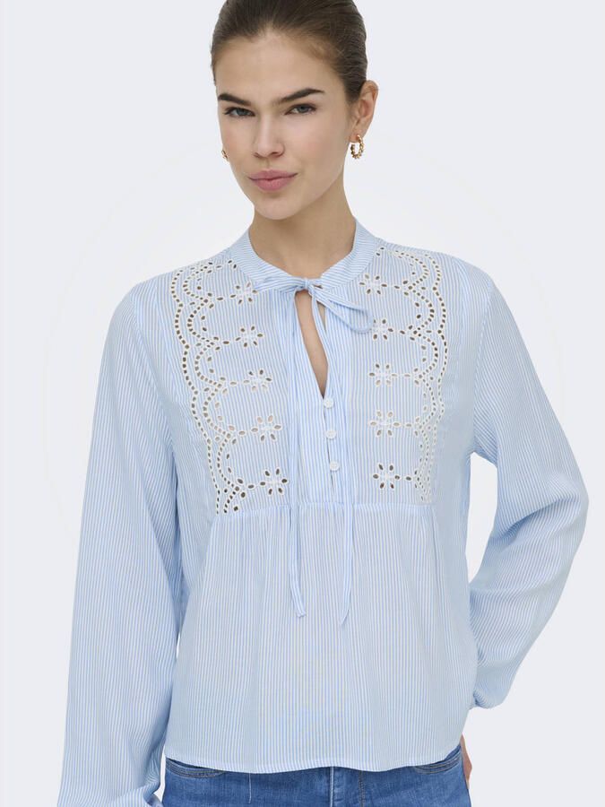 Only Blouse ONLLENNYO LS EMBROID V-NECK