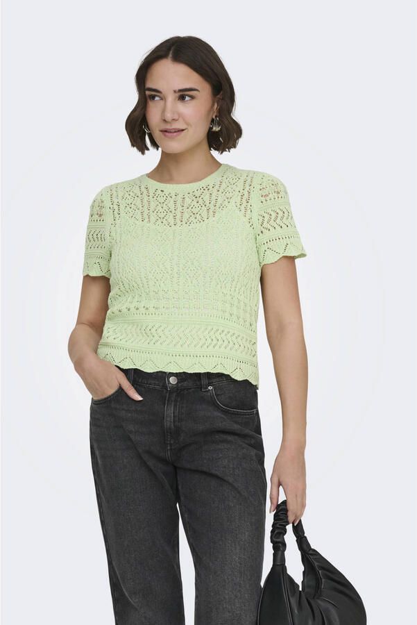 ONLY top lichtgroen ajour