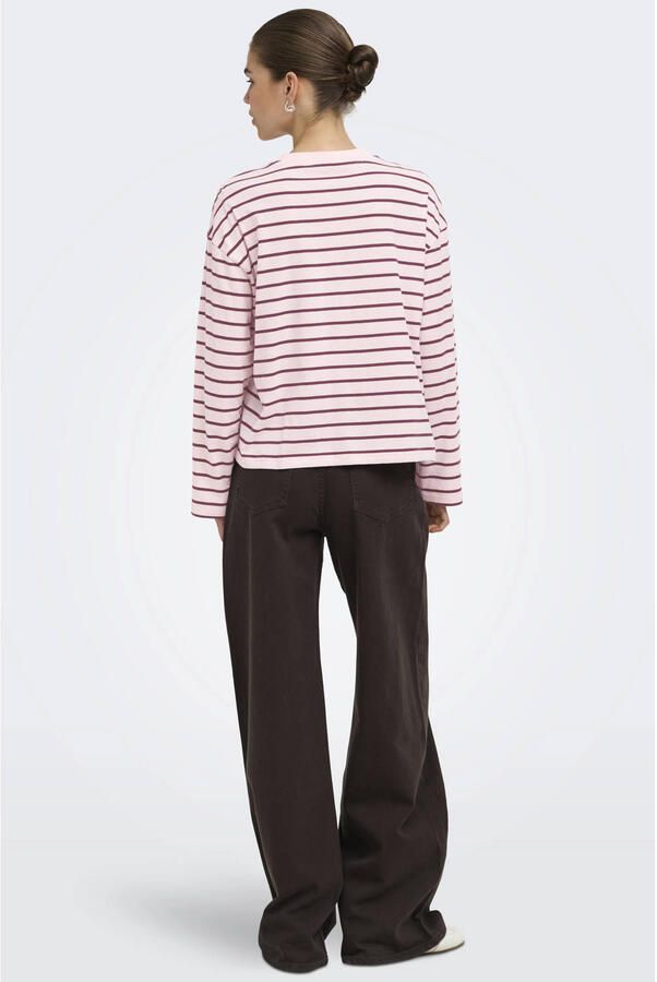 ONLY top lichtroze donkerrood - Foto 3