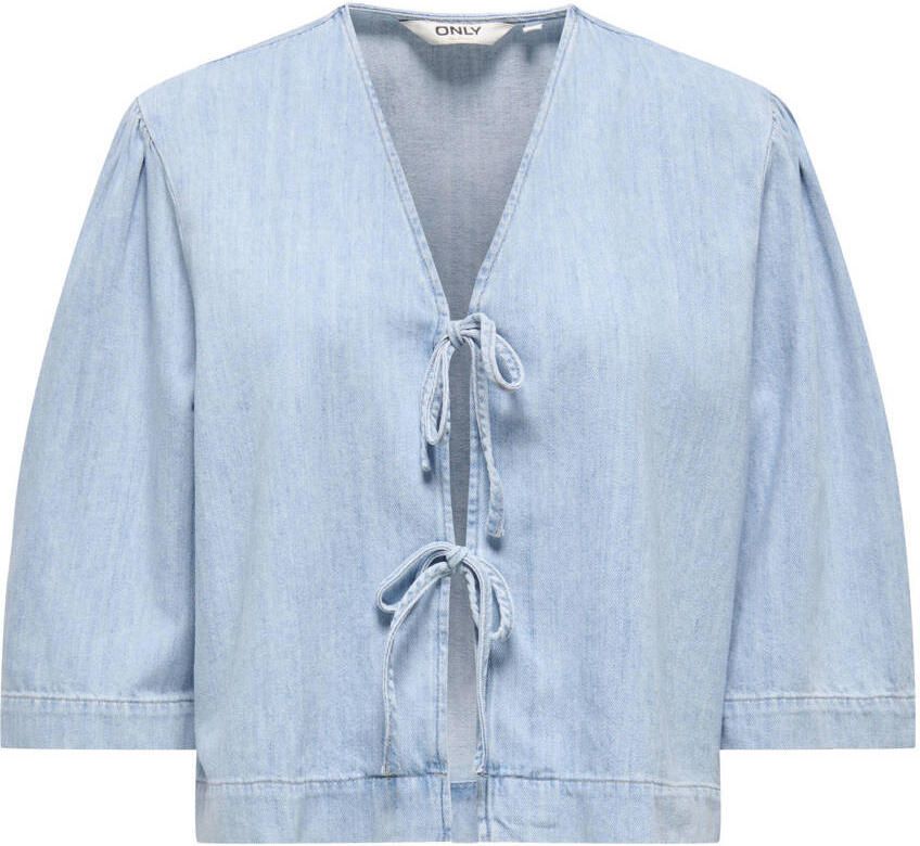 ONLY top light blue denim - Foto 2