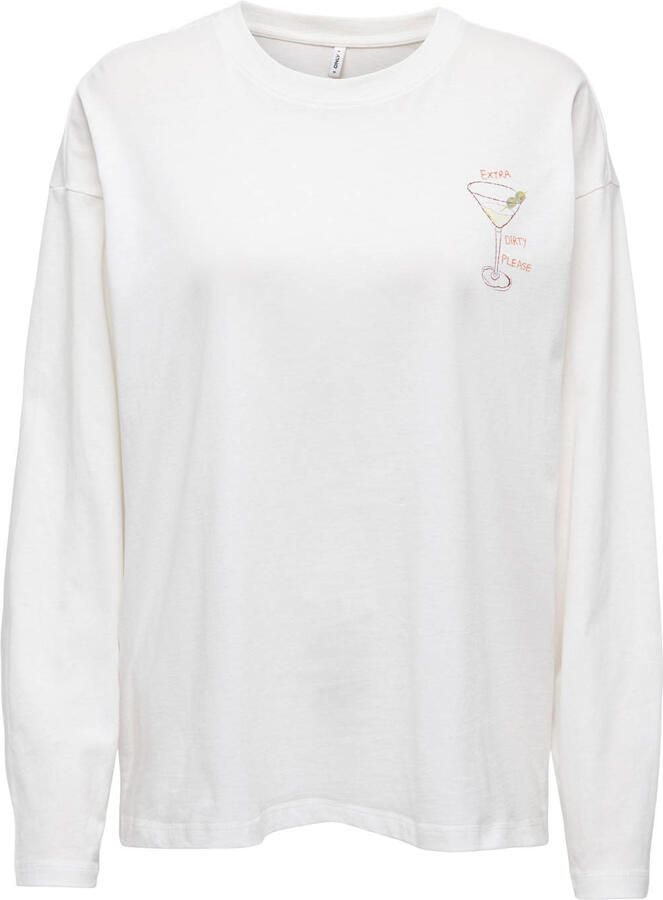 ONLY top met backprint wit