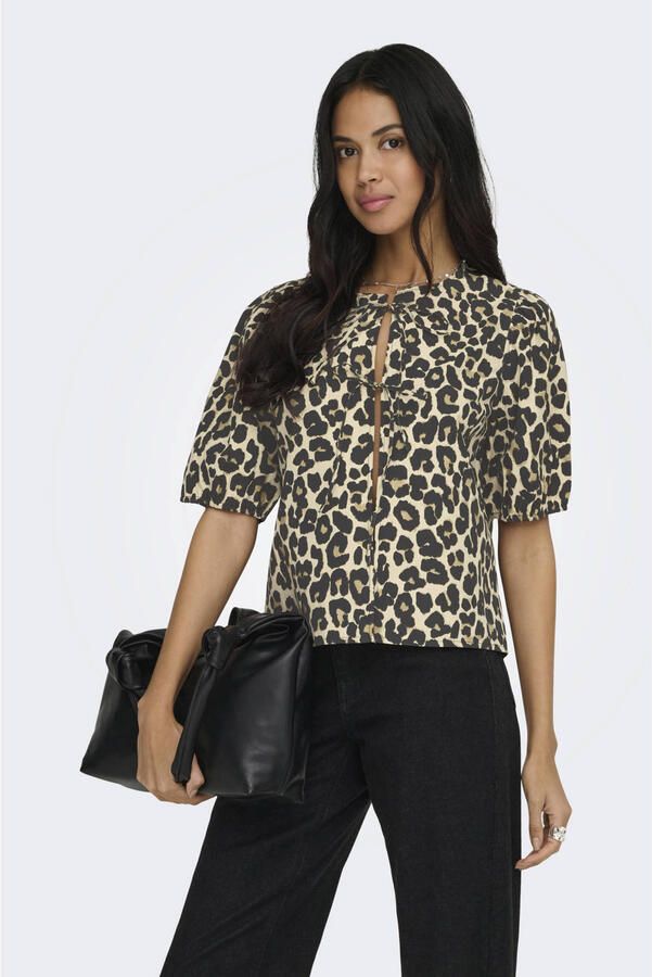 ONLY top met panterprint bruin