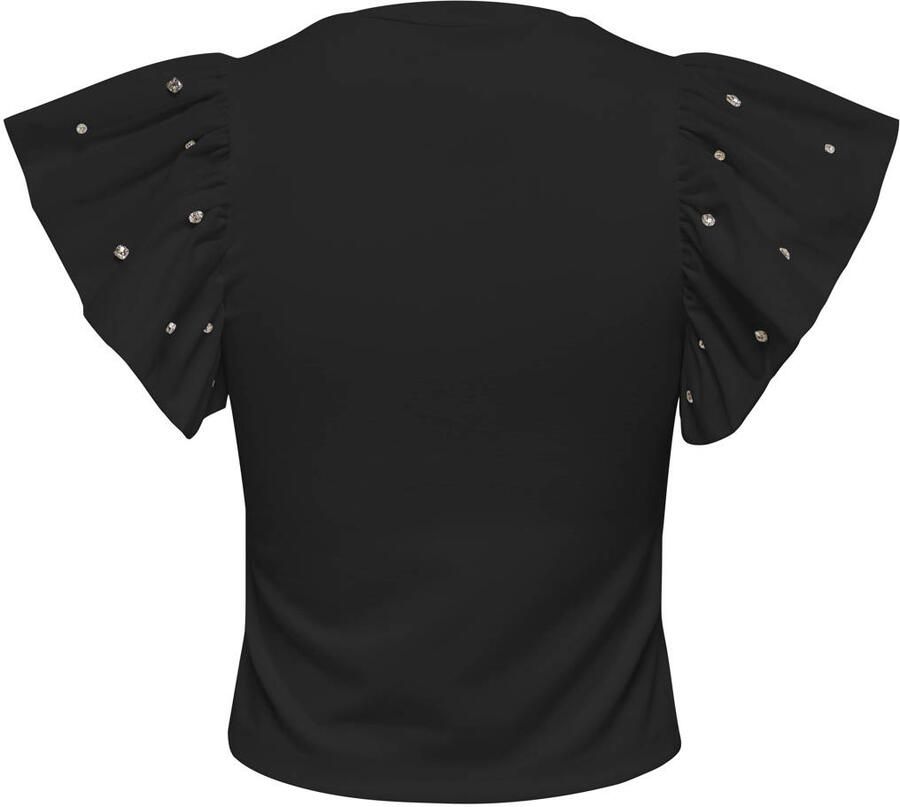 ONLY top met parels zwart