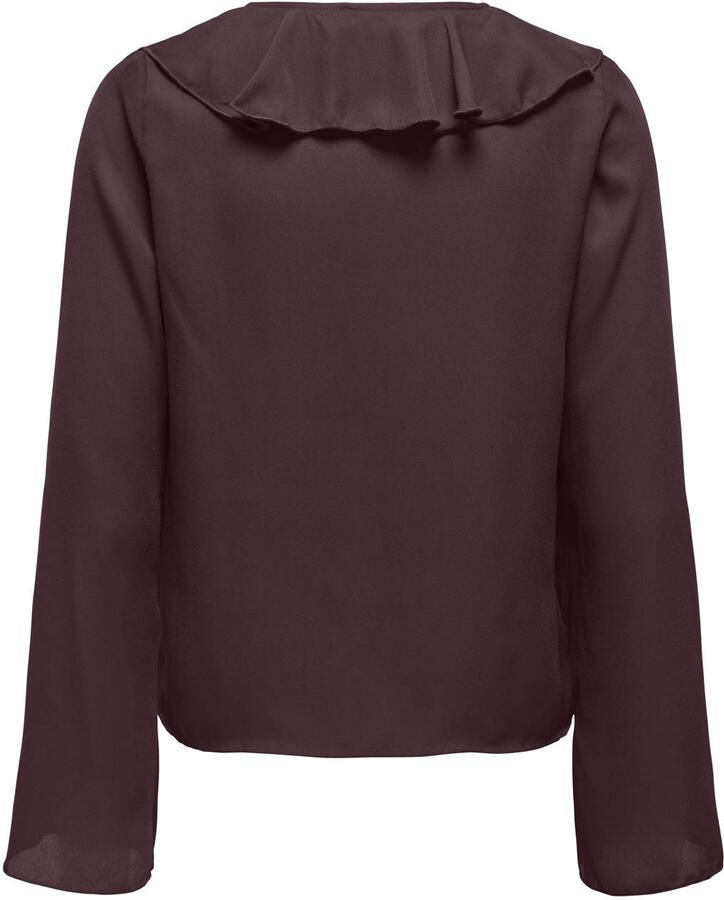 ONLY top met ruches bruin