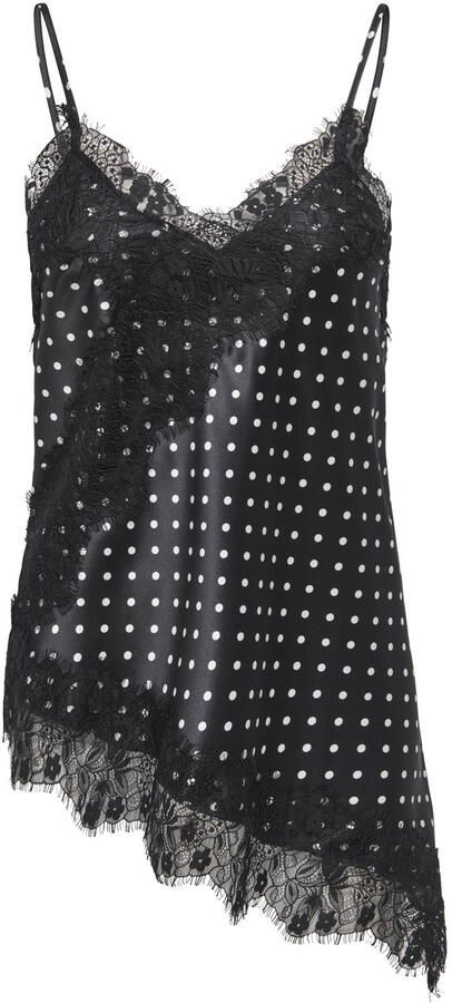 Only Regular fit blousetop met kant model 'INDONA'