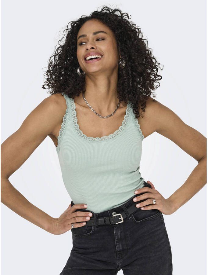 Only slim fit tanktop van mix van biologisch katoen model 'SARA' - Foto 2