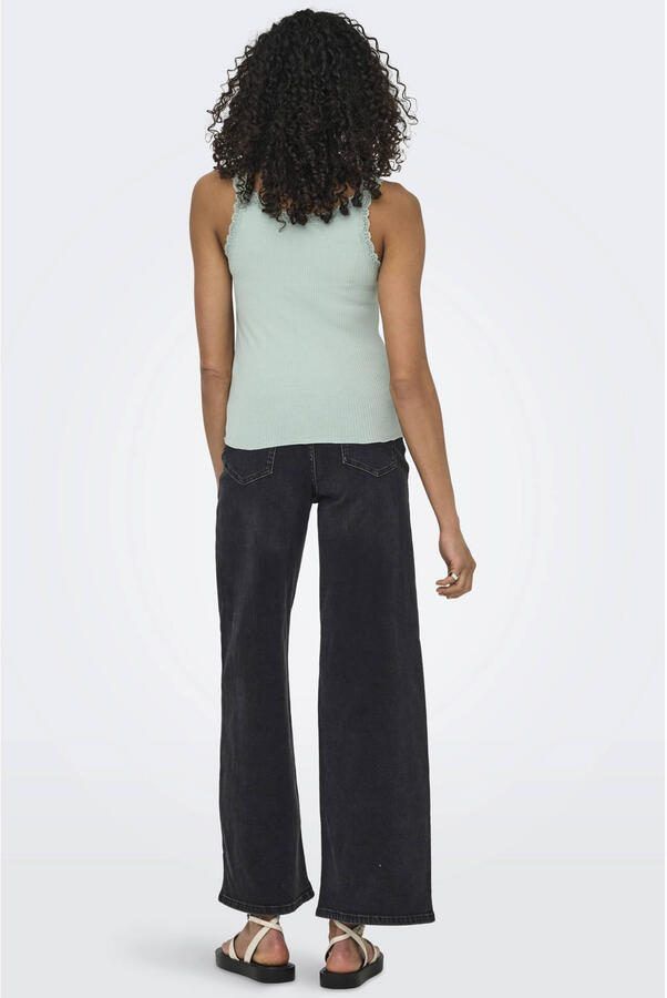 Only slim fit tanktop van mix van biologisch katoen model 'SARA' - Foto 3