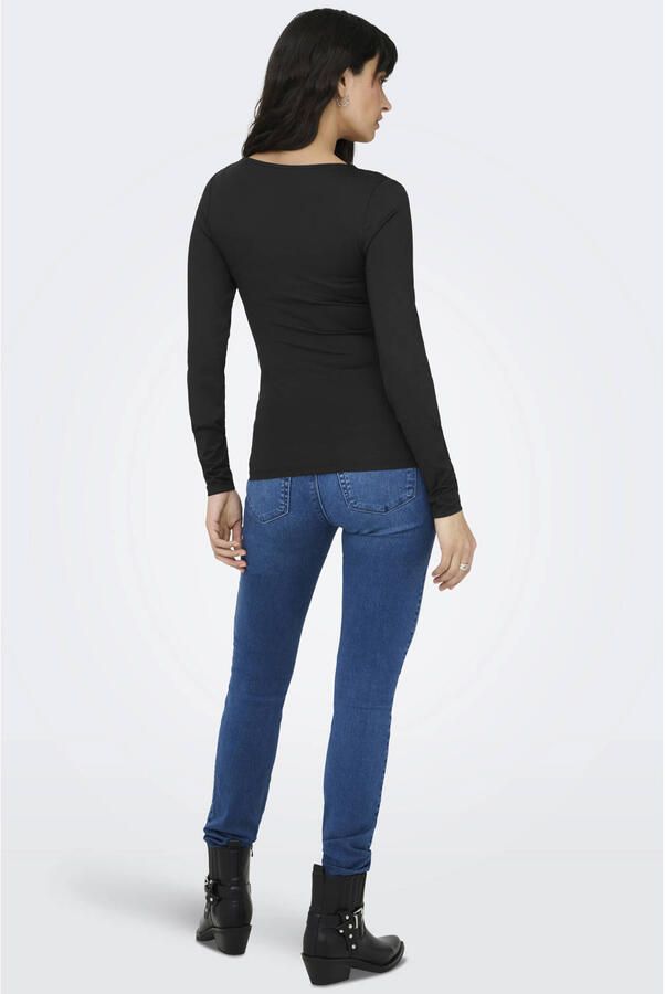 Only Shirt met lange mouwen ONLEA L S 2-WAY DEEP NECK TOP JRS NOOS - Foto 3