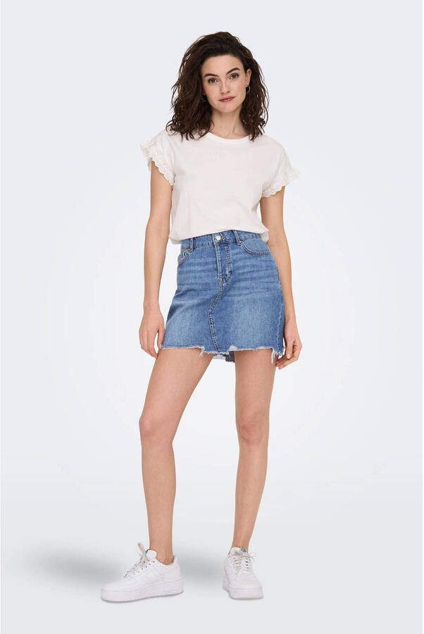 Only Shirt met ronde hals ONLIRIS S S EMB TOP JRS NOOS - Foto 2