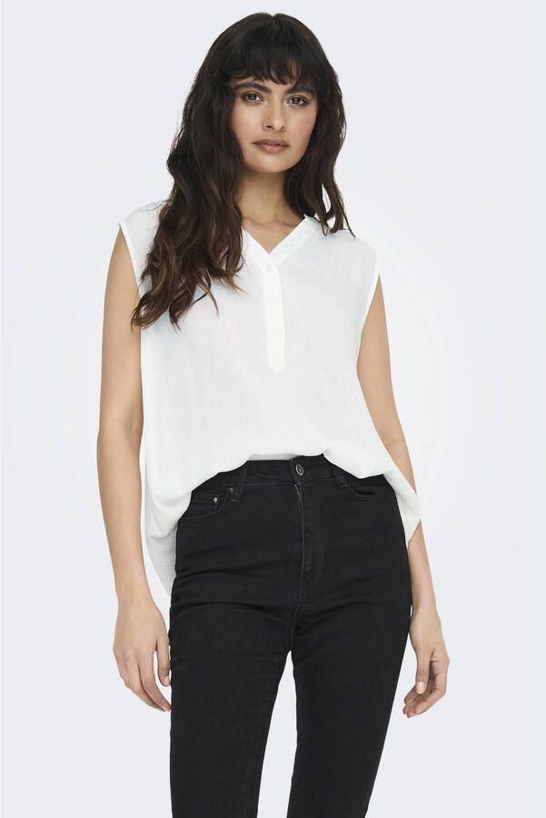 Only Top ONLJETTE – Blousetop met V-hals en knoopsluiting