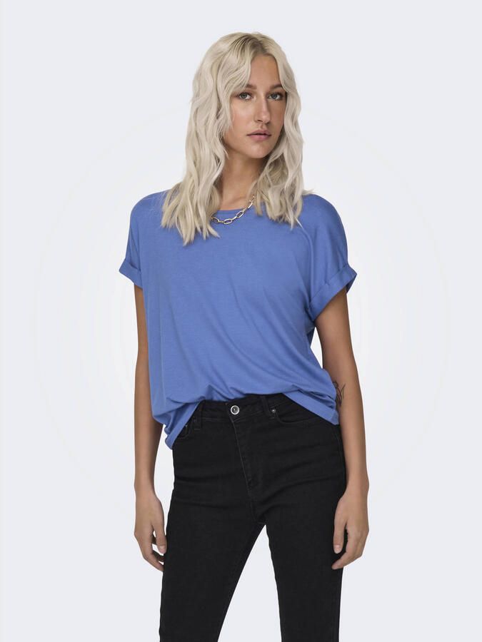 Only T-shirt ONLMOSTER – Shirt met korte mouwen en omslag en klassieke look