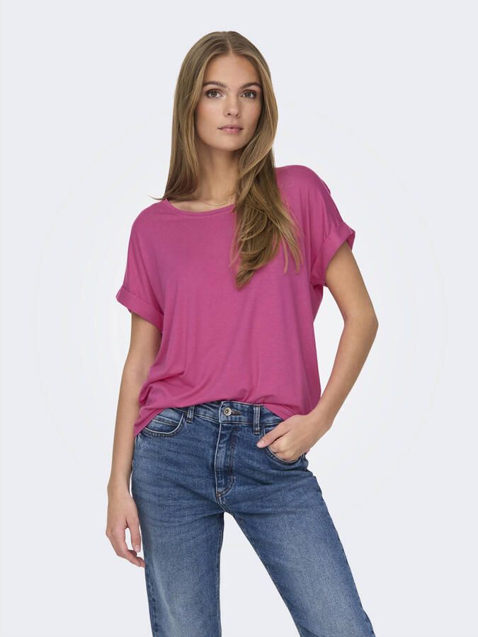 Only T-shirt ONLMOSTER – Shirt met korte mouwen en omslag en klassieke look