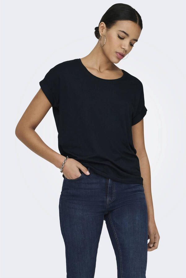 Only T-shirt ONLMOSTER – T-shirt met gemêleerde look en elastisch materiaal