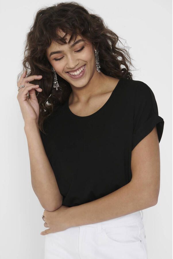 Only T-shirt ONLMOSTER – T-shirt met gemêleerde look en elastisch materiaal - Foto 2