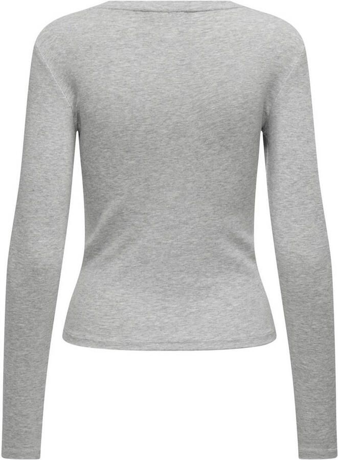 Only Slim fit longsleeve van katoenmengsel model 'RILEY'