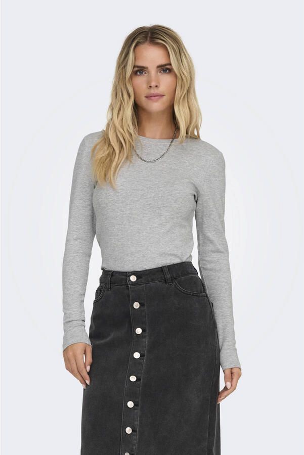 Only Slim fit longsleeve van katoenmengsel model 'RILEY' - Foto 2