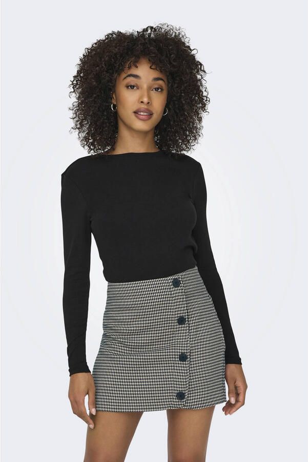 Only Slim fit shirt met lange mouwen van katoenmix model 'RILEY'