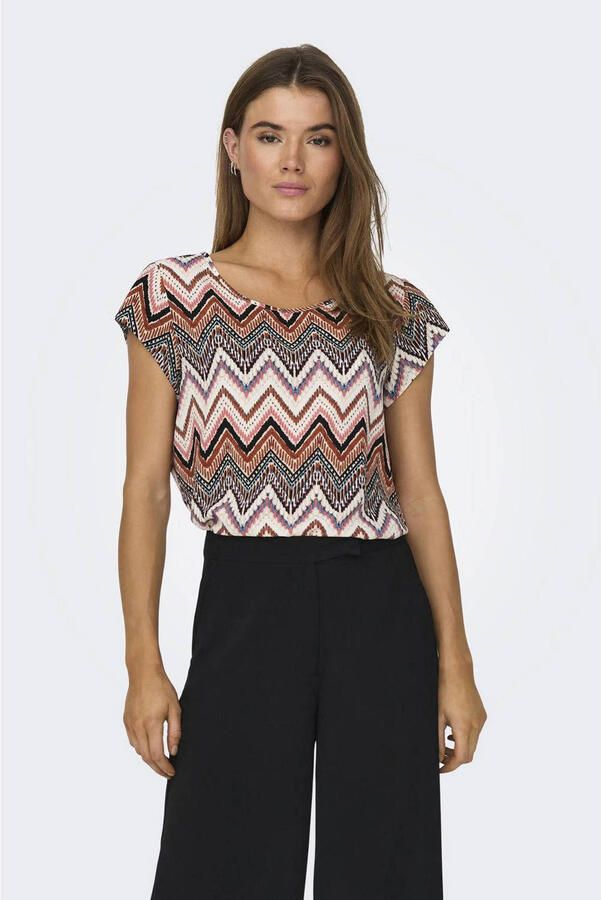Only Stijlvolle korte mouwen blouse Multicolor Dames