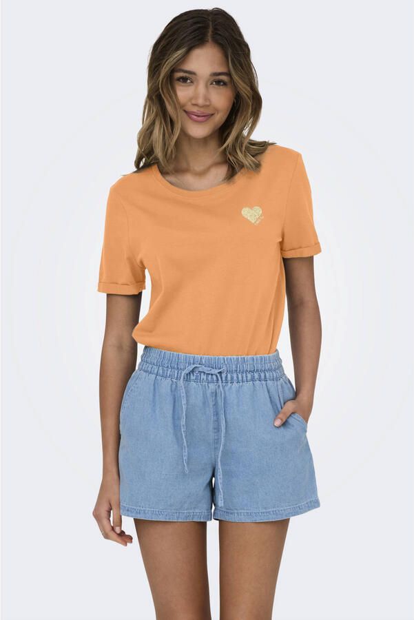 Only T-shirt Korte Mouw ONLKITA LIFE