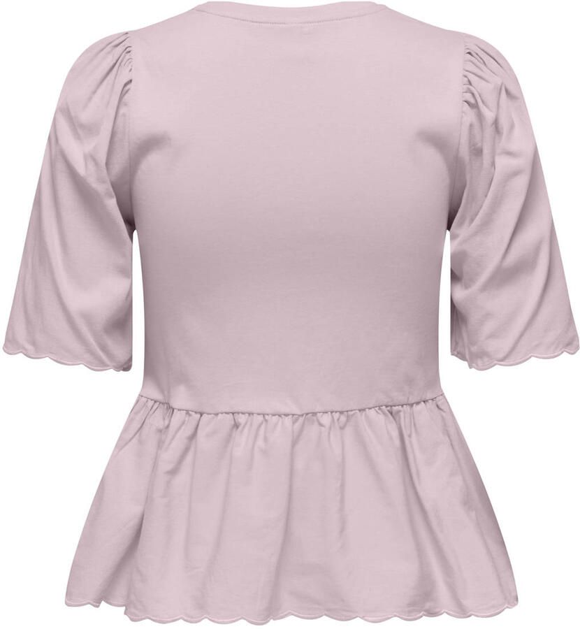 Only Veronika Life SS Mix Peplum Shirt Dames