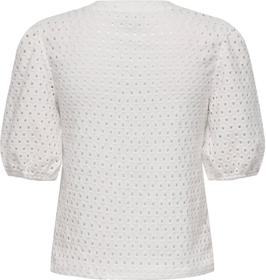 Only Shirt met korte mouwen ONLELISA S S O-NECK TOP BOX JRS