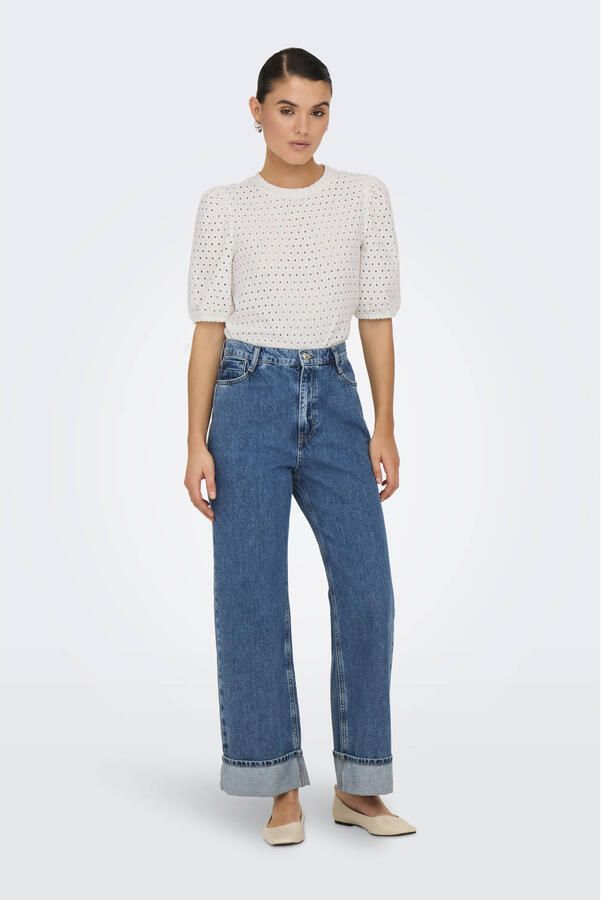 Only Shirt met korte mouwen ONLELISA S S O-NECK TOP BOX JRS - Foto 2