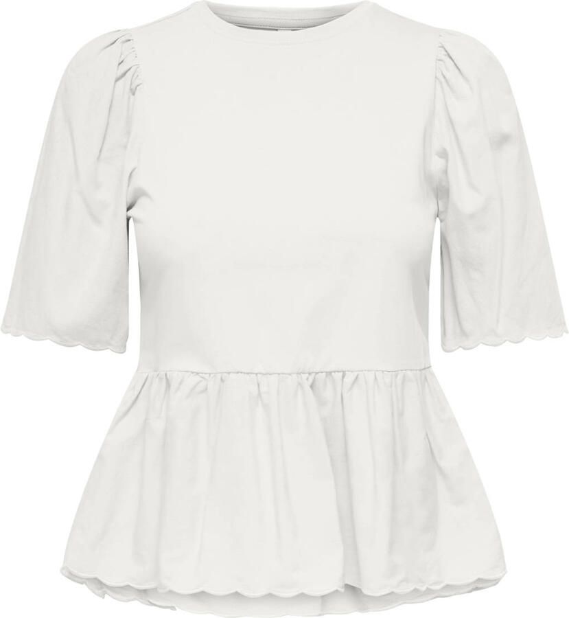 Only Veronika Life SS Mix Peplum Shirt Dames