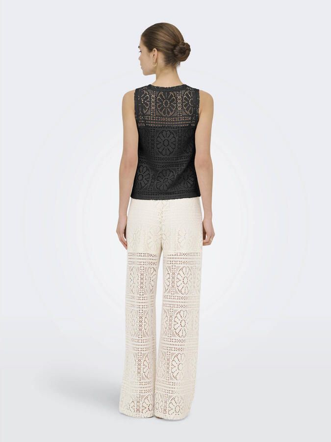 ONLY top zwart crochet - Foto 2