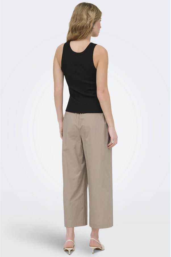 Only slim fit tanktop van mix van biologisch katoen model 'VAL' - Foto 3