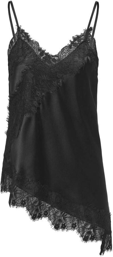 Only Regular fit blousetop met kant model 'INDONA'
