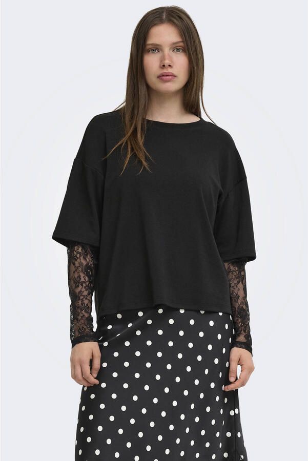 Only Regular fit shirt met lange mouwen met viscose model 'TAHLIA' '