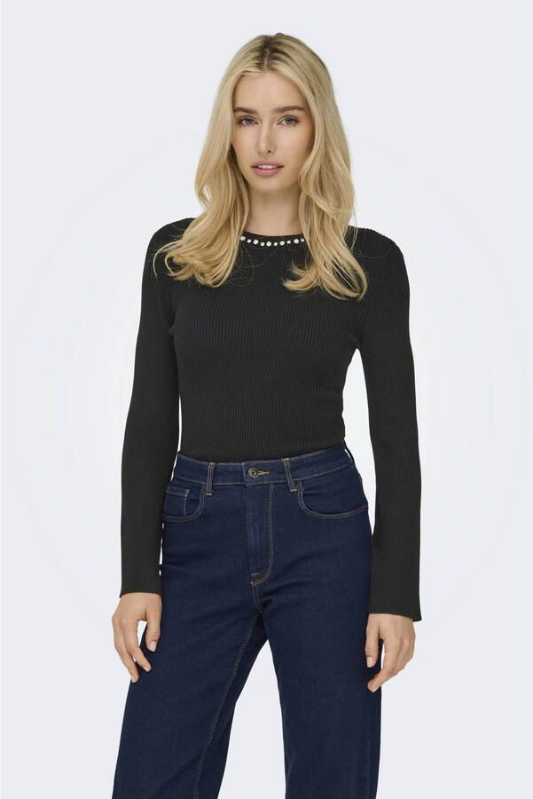 Only Trui met ronde hals ONLNATASCHA LS BLING O-NECK CC KNT