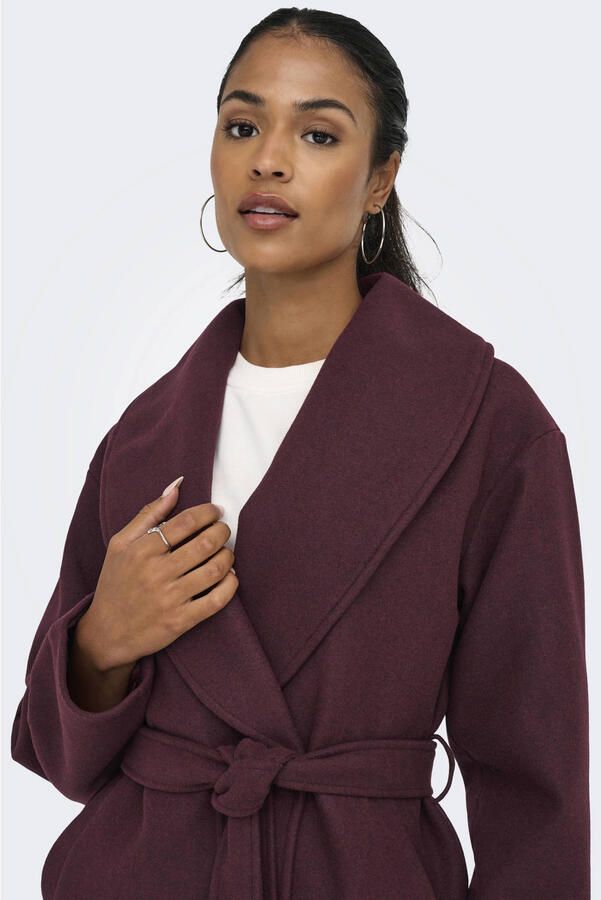ONLY trenchcoat donkerrood - Foto 3