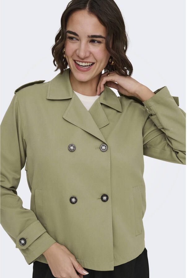 Only regular fit trenchcoat-jack met reverskraag model 'HANNAH'