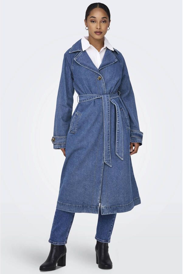 Only Lange oversized jeansjas van katoenmix model 'MALOU' - Foto 2