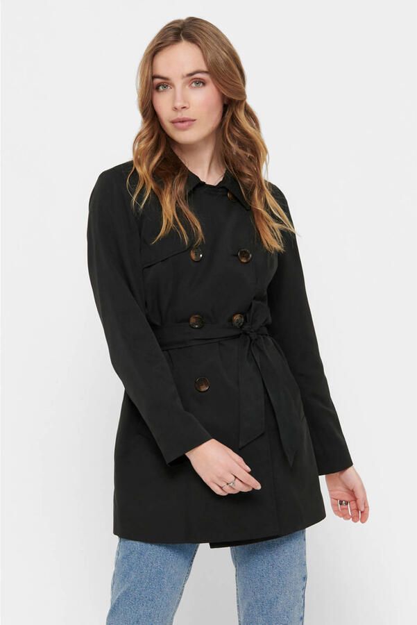 Only Trenchcoat met strikceintuur model 'VALERIE'