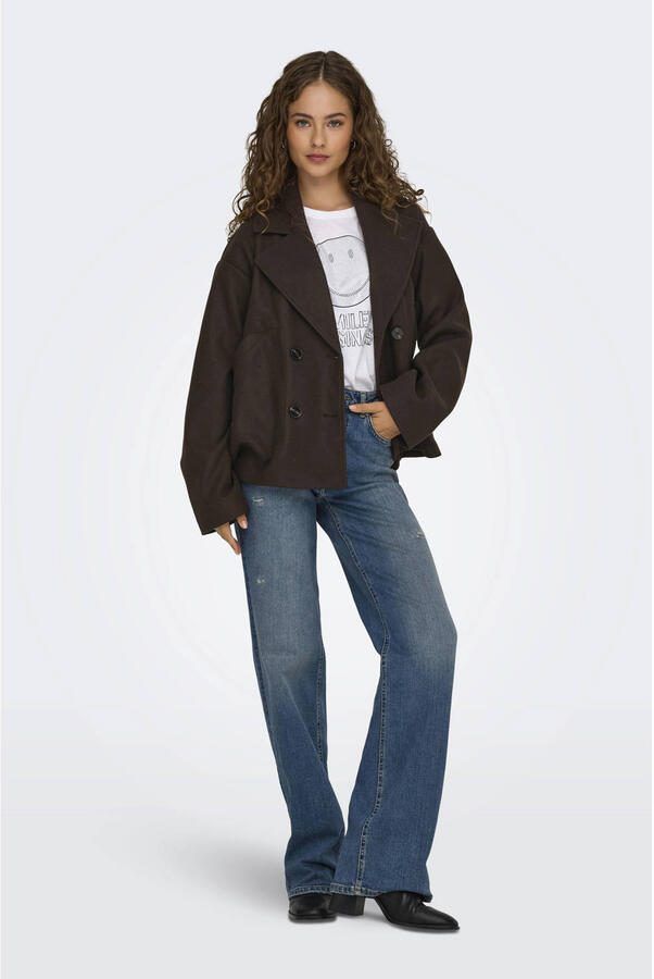 Only Regular fit lange jas met reverskraag model 'NANCY' - Foto 2
