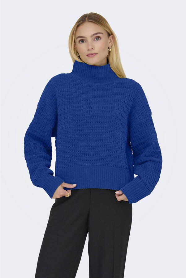 ONLY trui blauw gebreid